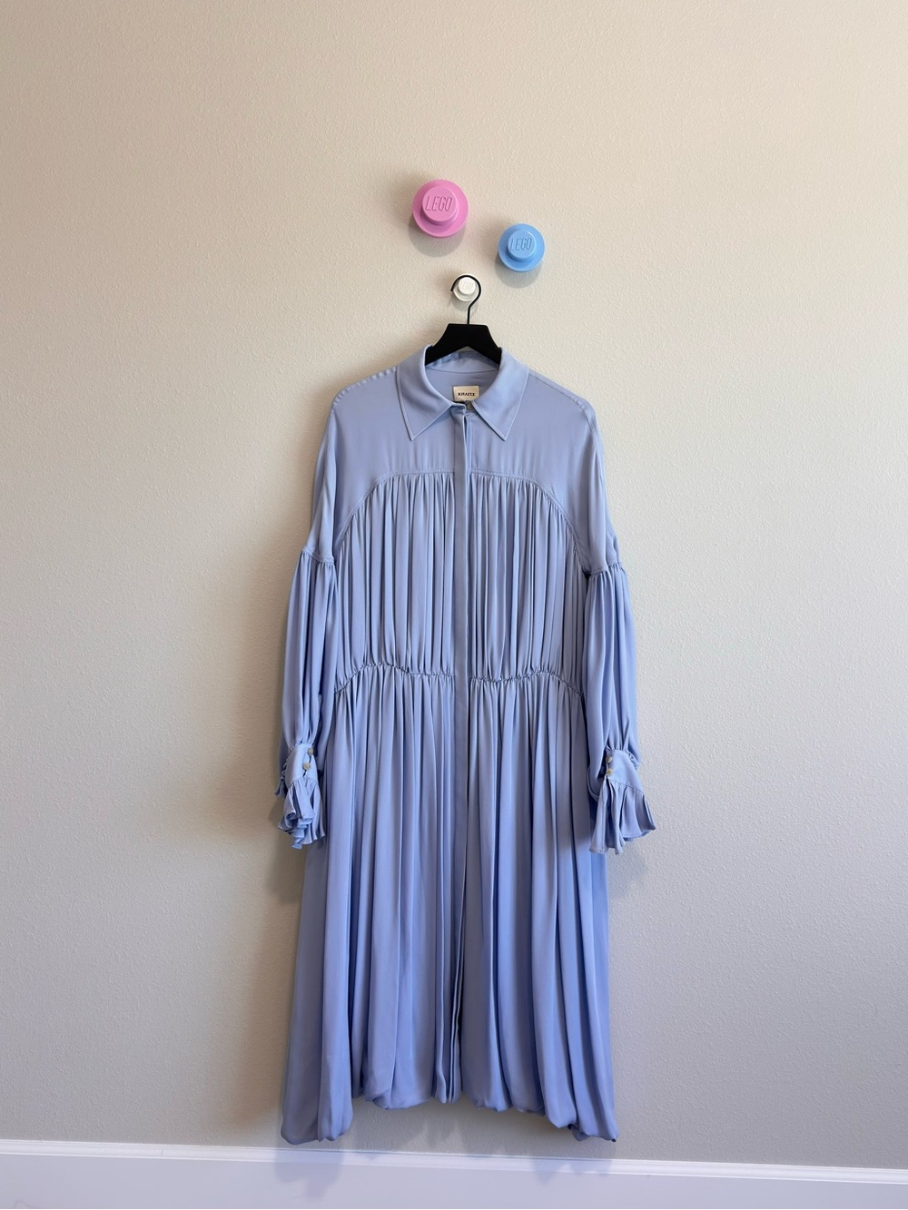 Khaite 100% Silk Colleen' Midi Shirtdress